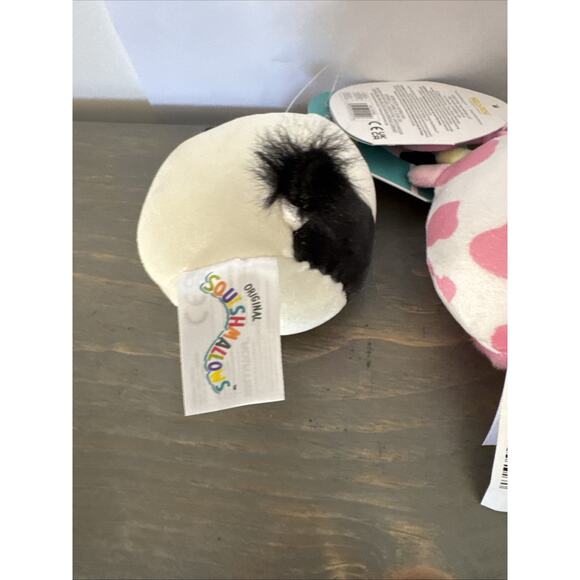 NWT Set of 2- Squishmallow Cow Clip CONNOR & Evangelica 3.5 Inch Soft Plush New - Picture 9 of 11